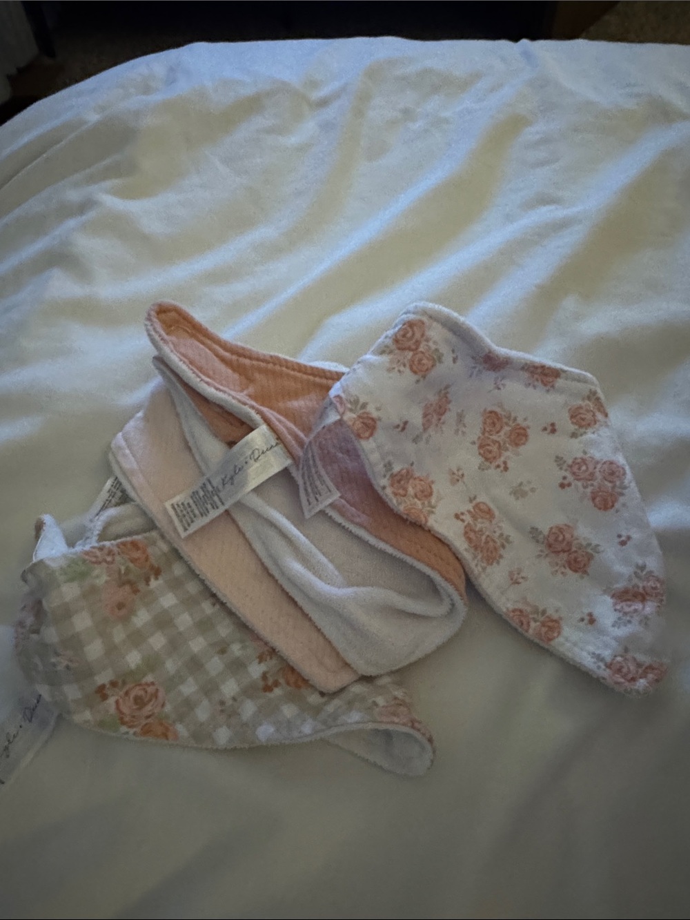 Sunshine & Pink Floral Baby Bandana Bib Set